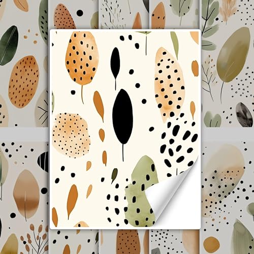 GRAZDesign Fliesenaufkleber Bad & Küche Abstrakt Muster Boho Beige Natur Klebefliesen selbstklebend - 20x25cm / 20 Stück von GRAZDesign