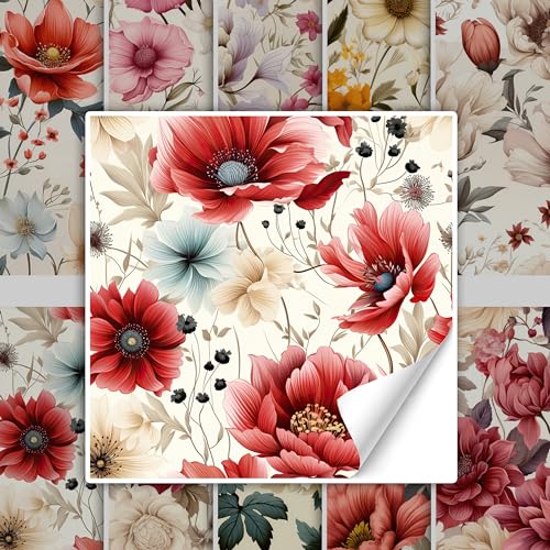 GRAZDesign Fliesenaufkleber Bad & Küche Blumen Muster Vintage Klebefliesen selbstklebend - 15x15cm / 30 Stück GRAZDesign Fliesenaufkleber Bad & Küche Blumen Muster Vintage Klebefliesen selbstklebend - 15x15cm / 30 Stück von GRAZDesign