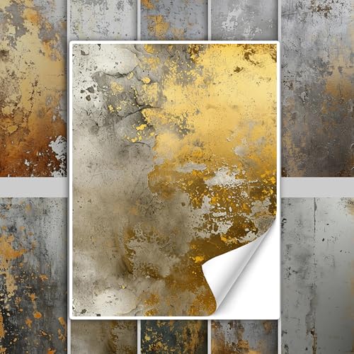 GRAZDesign Fliesenaufkleber Bad & Küche Silber und Gold Textur Stein Klebefliesen selbstklebend - 20x25cm / 10 Stück GRAZDesign Fliesenaufkleber Bad & Küche Silber und Gold Textur Stein Klebefliesen selbstklebend - 20x25cm / 10 Stück von GRAZDesign