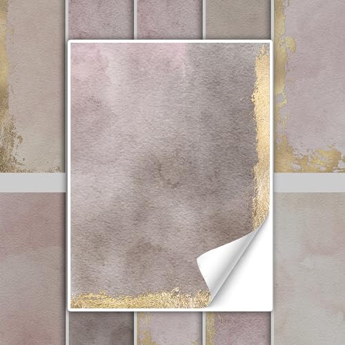 GRAZDesign Fliesenaufkleber Bad & Küche Textur Shabby Chic Altrosa Gold Klebefliesen selbstklebend - 20x25cm / 20 Stück GRAZDesign Fliesenaufkleber Bad & Küche Textur Shabby Chic Altrosa Gold Klebefliesen selbstklebend - 20x25cm / 20 Stück von GRAZDesign