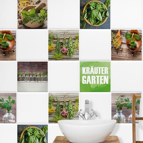 GRAZDesign Fliesenaufkleber Küche Kräuter Garten, Klebefliesen Wandfliese selbstklebend - Kräutergarten GRAZDesign Fliesenaufkleber Küche Kräuter Garten, Klebefliesen Wandfliese selbstklebend - Kräutergarten von GRAZDesign