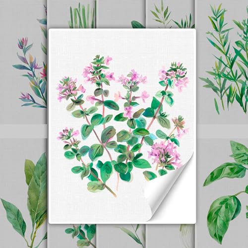 GRAZDesign Fliesenaufkleber Küche Kräuter in grün grau, Klebefliesen selbstklebend Küchenfliesen - 15x20cm / 20 Stück von GRAZDesign
