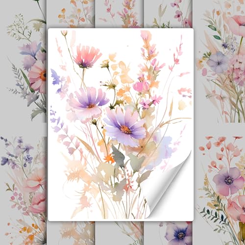 GRAZDesign Fliesenaufkleber Wiesen Blumen Bad & Küche, Boho Shabby Chic Fliesenbilder selbstklebend - 20x25cm / 50 Stück GRAZDesign Fliesenaufkleber Wiesen Blumen Bad & Küche, Boho Shabby Chic Fliesenbilder selbstklebend - 20x25cm / 50 Stück von GRAZDesign