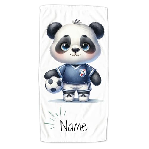 GRAZDesign Fußball Handtuch mit Namen personalisiert, Kinder Badetuch in Zwei Größen, Motiv Koala - 140x70cm von GRAZDesign