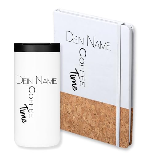 GRAZDesign Geschenkset Thermobecher mit Notizbuch personalisiert mit Namen Motiv Coffee Time Geschenk Weihnachten Geburtstag GRAZDesign Geschenkset Thermobecher mit Notizbuch personalisiert mit Namen Motiv Coffee Time Geschenk Weihnachten Geburtstag von GRAZDesign