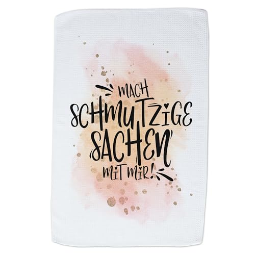GRAZDesign Geschirrtuch Mach schmutzige Sachen mit Mir Spruch - lustiges Motiv - Küchentuch Geschenk Waffelgewebe 40x60cm GRAZDesign Geschirrtuch Mach schmutzige Sachen mit Mir Spruch - lustiges Motiv - Küchentuch Geschenk Waffelgewebe 40x60cm von GRAZDesign