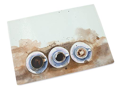 GRAZDesign Glas-Schneidebrettchen, Frühstücksbrettchen als Geschenk, Motiv Kaffee, Maße 20 x 28,5cm GRAZDesign Glas-Schneidebrettchen, Frühstücksbrettchen als Geschenk, Motiv Kaffee, Maße 20 x 28,5cm von GRAZDesign