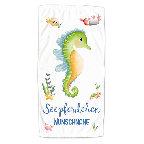 GRAZDesign Handtuch Seepferdchen für Kinder, Badetuch Schwimmunterricht, Zur bestandenen Prüfung, in Zwei Größen - 100x50cm von GRAZDesign