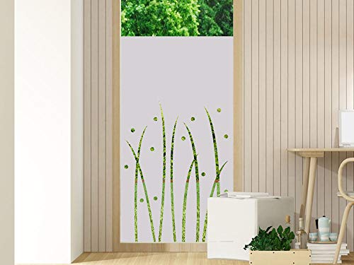 GRAZDesign Klebefolie Milchglasfolie Streifen - Sichtschutzfolie Fenster Blickdicht für Badezimmer Küche - Wiese Natur für Wohnzimmer / 70x80cm Breite x Höhe von GRAZDesign