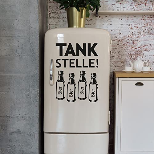 GRAZDesign Kühlschrank Aufkleber Sprüche Tankstelle Lustig Wandtattoo Küche Sticker, Wanddeko Kühlschrankaufkleber - 56x40cm / 091 gold von GRAZDesign