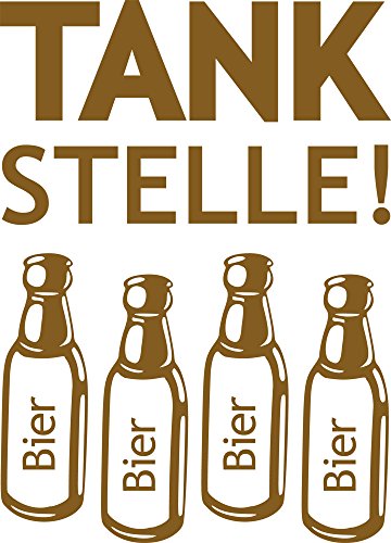 GRAZDesign Kühlschrank Aufkleber Sprüche Tankstelle Lustig Wandtattoo Küche Sticker, Wanddeko Kühlschrankaufkleber - 42x30cm / 091 gold von GRAZDesign