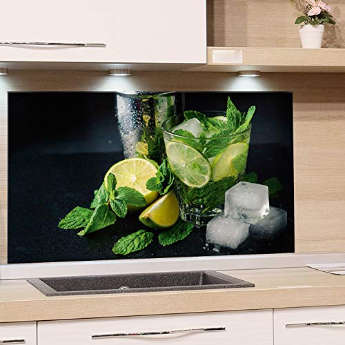 GRAZDesign Nischenrückwand Limetten - Küche Glasrückwand Caipirinha - Küchenrückwand Glas Cocktail / 100x50cm von GRAZDesign