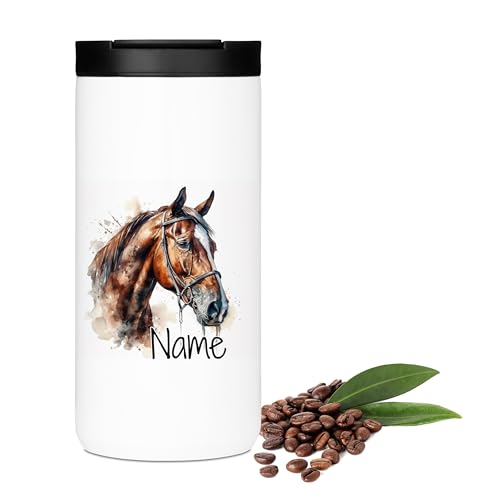 GRAZDesign Personalisierter Kaffeebecher mit Namen Pferd - Thermobecher für Kaffee Tee - 400ml GRAZDesign Personalisierter Kaffeebecher mit Namen Pferd - Thermobecher für Kaffee Tee - 400ml von GRAZDesign