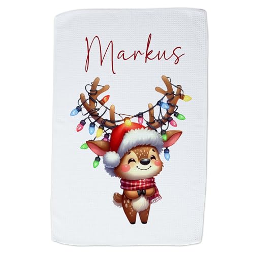 GRAZDesign Personalisiertes Geschirrtuch zu Weihnachten mit Namen originelle 60x40cm GRAZDesign Personalisiertes Geschirrtuch zu Weihnachten mit Namen originelle 60x40cm von GRAZDesign