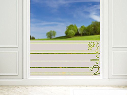 GRAZDesign Fensterfolie Bad Blickdicht - Sichtschutzfolie Wellness Badezimmer - für Dusche & Fenster - Made IN Germany - 100x57cm / Motiv: Wellness von GRAZDesign