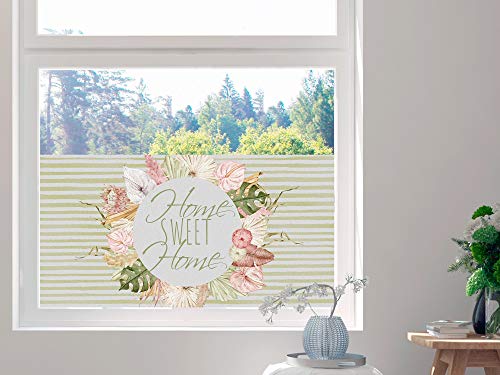 GRAZDesign Sichtschutzfolie Blumen, Fensterfolie für Küche, Wohnzimmer, Blickdichte Folie / 100x57cm von GRAZDesign