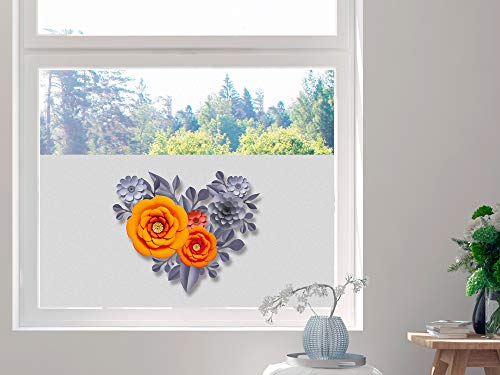 GRAZDesign Sichtschutzfolie Blumen, Fensterfolie für Küche, Wohnzimmer, Blickdichte Folie / 100x57cm von GRAZDesign