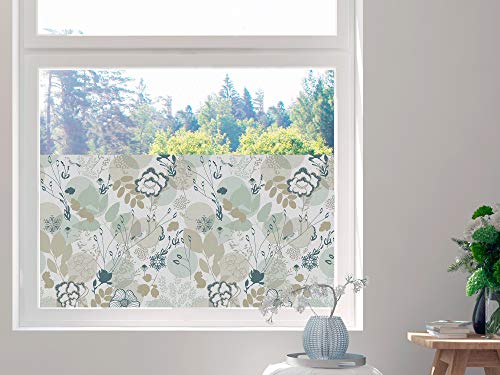 GRAZDesign Sichtschutzfolie Blumen, Fensterfolie für Küche, Wohnzimmer, Blickdichte Folie / 90x57cm von GRAZDesign