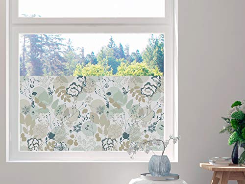 GRAZDesign Sichtschutzfolie Blumen, Fensterfolie für Küche, Wohnzimmer, Blickdichte Folie / 90x57cm GRAZDesign Sichtschutzfolie Blumen, Fensterfolie für Küche, Wohnzimmer, Blickdichte Folie / 90x57cm von GRAZDesign