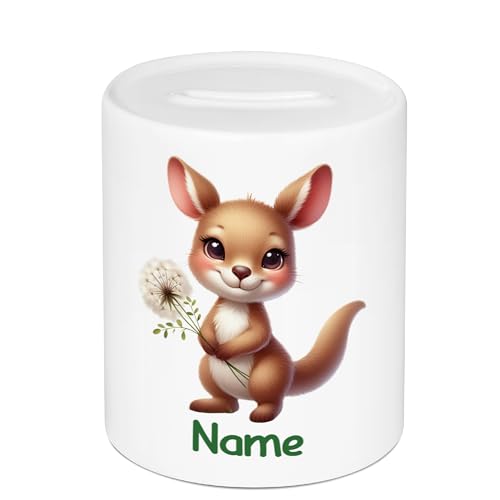 GRAZDesign Spardose Kinder mit Namen personalisiert Känguru Motiv für Junge und Mädchen, Geldgeschenk von GRAZDesign