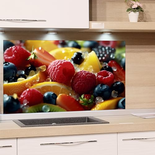 GRAZDesign Spritzschutz Küche aus Glas - Obst & Beeren - Küchenrückwand hinter Herd und Spüle - 100x60cm von GRAZDesign