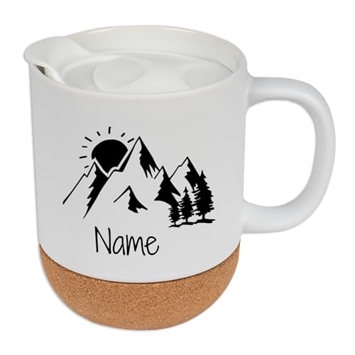 GRAZDesign Tasse born to camp mit Namen personalisiert mit Korkboden und Deckel - Geschenk Camper, 330ml GRAZDesign Tasse born to camp mit Namen personalisiert mit Korkboden und Deckel - Geschenk Camper, 330ml von GRAZDesign