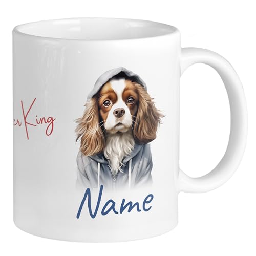 GRAZDesign Tasse mit Hund Cavalier King Charles Spaniel und Namen personalisiert, coole Namenstasse für Kinder, Jugendliche und Erwachsene Keramik 330ml von GRAZDesign