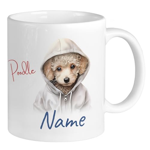 GRAZDesign Tasse mit Hund Zwergpudel und Namen personalisiert, coole Namenstasse für Kinder, Jugendliche und Erwachsene, für Hundeliebhaber Keramik 330ml von GRAZDesign