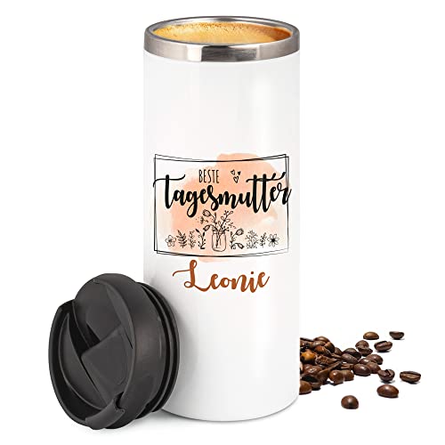 GRAZDesign Thermobecher für Tagesmutter, Kaffeebecher to go mit Namen, Geschenk personalisiert Weihnachten, Geburtstag, Abschied für Tagesmutti, 350ml von GRAZDesign