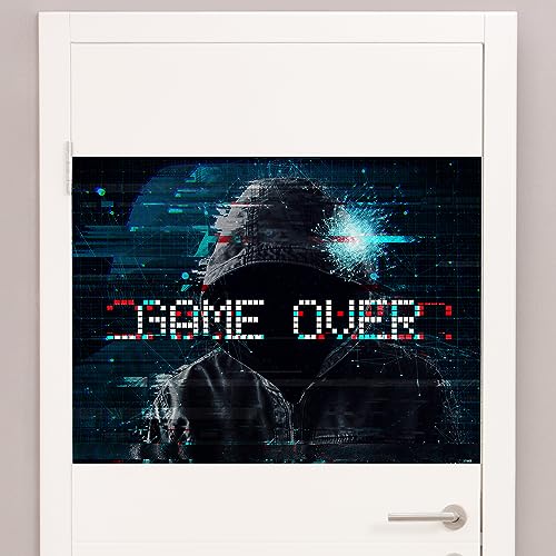 GRAZDesign Türschild Gamer Poster | Teenager Kinderzimmer Jugendzimmer personalisiert, Gaming Tapete, Wandtattoo Jugendliche Wand Tür Deko von GRAZDesign