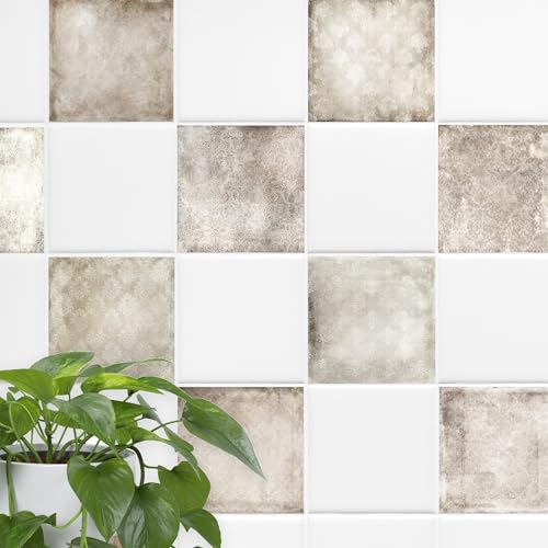 GRAZDesign Vintage Fliesenaufkleber Set für Bad & Küche - Dekorative Wandaufkleber in Beige Design - Selbstklebend & Abnehmbar - 20x25cm GRAZDesign Vintage Fliesenaufkleber Set für Bad & Küche - Dekorative Wandaufkleber in Beige Design - Selbstklebend & Abnehmbar - 20x25cm von GRAZDesign