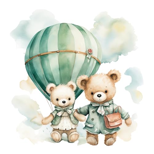GRAZDesign Wandtattoo Babyzimmer Heißluftballon mit Bären in türkis, Wandsticker Kinderzimmer über Bett und Wickelkommode - 58x57cm GRAZDesign Wandtattoo Babyzimmer Heißluftballon mit Bären in türkis, Wandsticker Kinderzimmer über Bett und Wickelkommode - 58x57cm von GRAZDesign