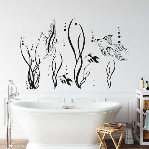 GRAZDesign Wandtattoo Bad Meer mit Fische | Aufkleber für Badezimmer | wasserfest - 61x40cm / 073 dunkelgrau GRAZDesign Wandtattoo Bad Meer mit Fische | Aufkleber für Badezimmer | wasserfest - 61x40cm / 073 dunkelgrau von GRAZDesign