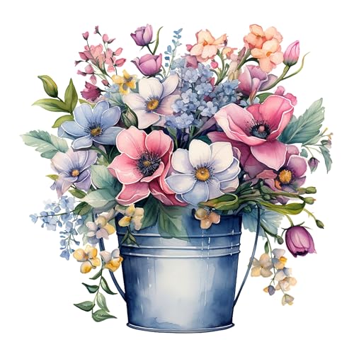 GRAZDesign Wandtattoo Blumen Wiesenblumen im Eimer Wandaufkleber Wanddeko für Schlafzimmer Wohnzimmer Sofa Hintergrund - 41x40cm GRAZDesign Wandtattoo Blumen Wiesenblumen im Eimer Wandaufkleber Wanddeko für Schlafzimmer Wohnzimmer Sofa Hintergrund - 41x40cm von GRAZDesign