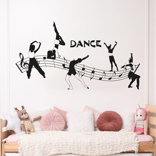 GRAZDesign Wandtattoo Dance Tänzer Tanzen mit Noten Musik Wohnzimmer Musikraum - 105x57cm / 010 weiss GRAZDesign Wandtattoo Dance Tänzer Tanzen mit Noten Musik Wohnzimmer Musikraum - 105x57cm / 010 weiss von GRAZDesign