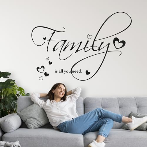 GRAZDesign Wandtattoo Familie Wohnzimmer Sprüche Wandaufkleber Deko Aufkleber - 83x57cm / 091 gold GRAZDesign Wandtattoo Familie Wohnzimmer Sprüche Wandaufkleber Deko Aufkleber - 83x57cm / 091 gold von GRAZDesign