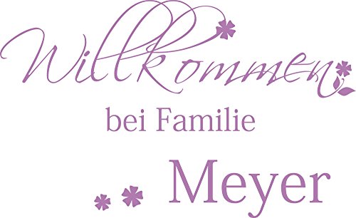 GRAZDesign Wandtattoo Flur Willkommen bei Familie Name, Wandsticker Flur und Diele, Eingang, Wandtattoo Sprüche Wandsprüche, Sticker Aufkleber modern, selbstklebend - 49x30cm / 042 flieder GRAZDesign Wandtattoo Flur Willkommen bei Familie Name, Wandsticker Flur und Diele, Eingang, Wandtattoo Sprüche Wandsprüche, Sticker Aufkleber modern, selbstklebend - 49x30cm / 042 flieder von GRAZDesign