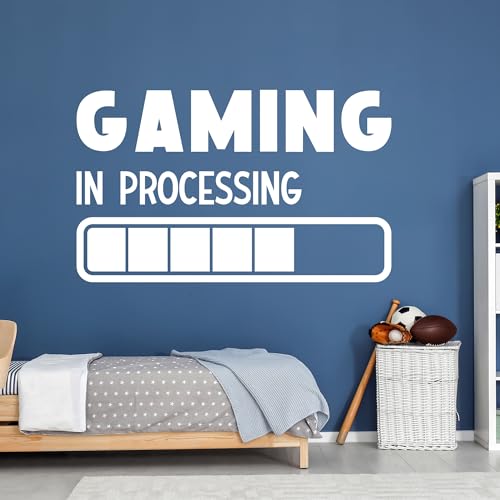 GRAZDesign Wandtattoo Gamer Gaming Kinderzimmer für Jungen - Mädchen, Wandaufkleber Jugendzimmer Gamerzimmer, lustige Sprüche - 49x30cm / weiss von GRAZDesign