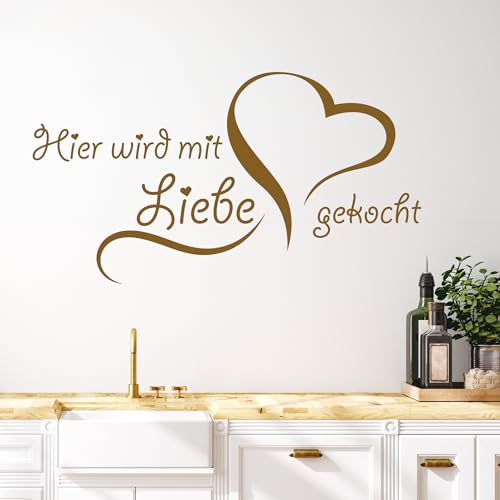GRAZDesign Wandtattoo Hier wird mit Liebe gekocht Küche | Küchenaufkleber selbstklebend - 92x50cm / 080 braun GRAZDesign Wandtattoo Hier wird mit Liebe gekocht Küche | Küchenaufkleber selbstklebend - 92x50cm / 080 braun von GRAZDesign