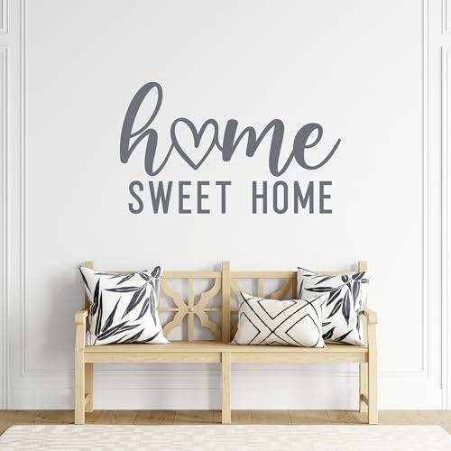 GRAZDesign Wandtattoo Home Sweet Home Aufkleber Deko Wohnzimmer, Flur Wandaufkleber für Wand, Schrank, Tür - 50x30cm / flieder von GRAZDesign