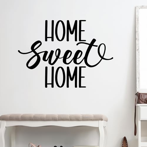 GRAZDesign Wandtattoo Home Sweet Home Spruch Deko Wohnzimmer, Flur Wandaufkleber für Wand, Schrank, Tür - 42x30cm / weiss von GRAZDesign