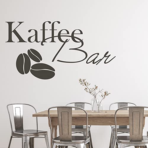 GRAZDesign Wandtattoo Kaffee Bar Kaffeebohnen | Wandaufkleber Küche selbstklebend - 57x30cm / 091 gold von GRAZDesign