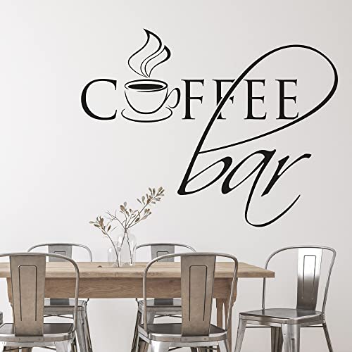 GRAZDesign Wandtattoo Kaffee Coffee Bar mit Tasse | Wandaufkleber Küche selbstklebend - 65x50cm / 080 braun von GRAZDesign