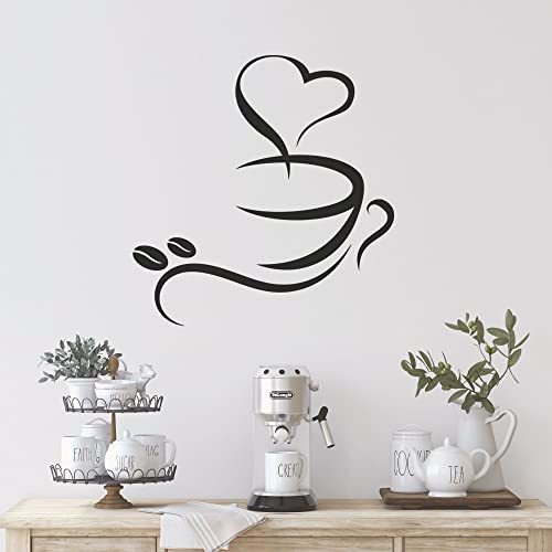 GRAZDesign Wandtattoo Kaffee Tasse Kaffeebohnen | Wandaufkleber Küche selbstklebend - 52x50cm / 030 dunkelrot GRAZDesign Wandtattoo Kaffee Tasse Kaffeebohnen | Wandaufkleber Küche selbstklebend - 52x50cm / 030 dunkelrot von GRAZDesign