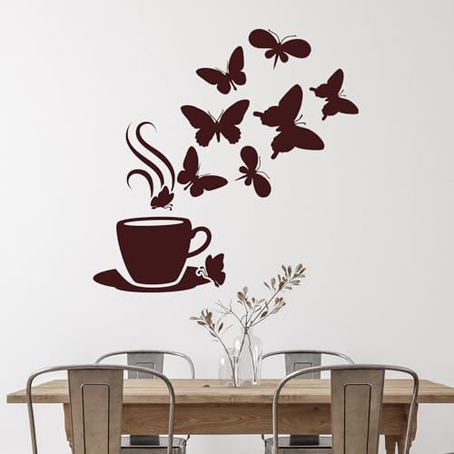 GRAZDesign Wandtattoo Kaffee Tasse mit Schmetterlingen | Wandtattoo Küche selbstklebend - 30x30cm / 080 braun GRAZDesign Wandtattoo Kaffee Tasse mit Schmetterlingen | Wandtattoo Küche selbstklebend - 30x30cm / 080 braun von GRAZDesign