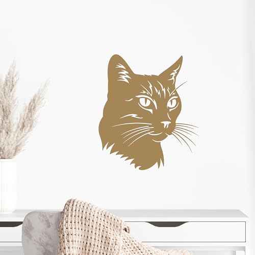 GRAZDesign Wandtattoo Katze Katzenmotiv Aufkleber für Wohnzimmer Küche Schlafzimmer Flur, Vinylfolie selbstklebend, Wandaufkleber - 35x30cm / braun GRAZDesign Wandtattoo Katze Katzenmotiv Aufkleber für Wohnzimmer Küche Schlafzimmer Flur, Vinylfolie selbstklebend, Wandaufkleber - 35x30cm / braun von GRAZDesign