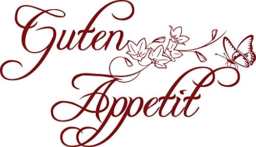 GRAZDesign Wandtattoo Küche Guten Appetit | Küchenaufkleber selbstklebend - 52x30cm / 030 dunkelrot von GRAZDesign