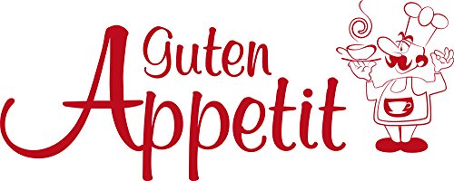 GRAZDesign Wandtattoo Küche Spruch Guten Appetit Koch | Sprüche selbstklebend - 100x40cm / 031 rot von GRAZDesign