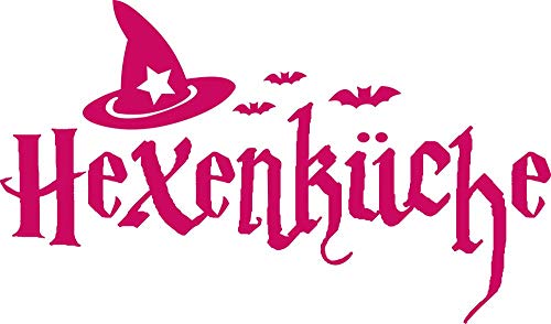 GRAZDesign Wandtattoo Küche Hexenküche | Wandaufkleber Sprüche selbstklebend - 85x50cm / 041 pink von GRAZDesign