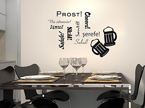 GRAZDesign Wandtattoo Küche Prost Ba | Küchenaufkleber & Bar Aufkleber selbstklebend - 73x50cm / 080 braun GRAZDesign Wandtattoo Küche Prost Ba | Küchenaufkleber & Bar Aufkleber selbstklebend - 73x50cm / 080 braun von GRAZDesign